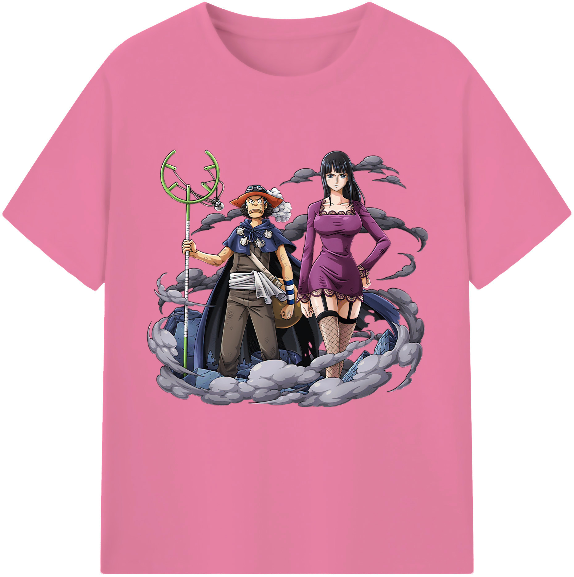 ワンピース ニコ・ロビン ONE PIECE Nico Robin 綿100％半袖Tシャツ（フロントプリント）
